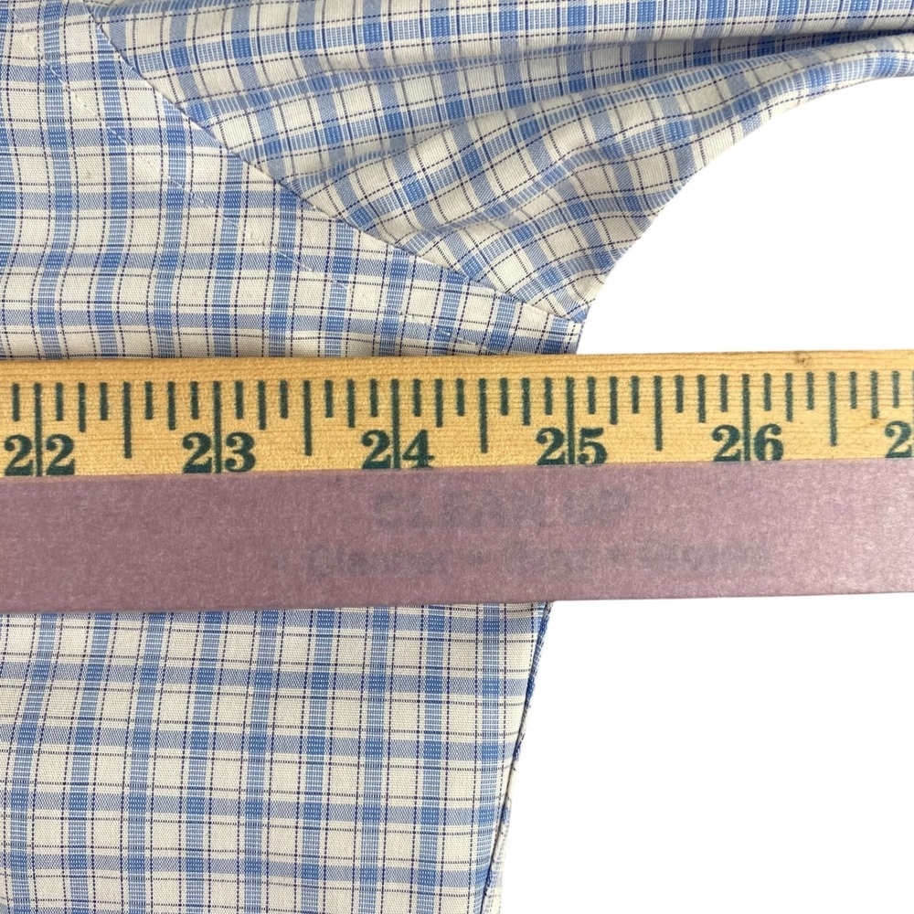 Brooks Brothers Regent Non Iron Button Down Shirt Mens 17 4 5 Blue Gingham Check - Picture 3 of 6